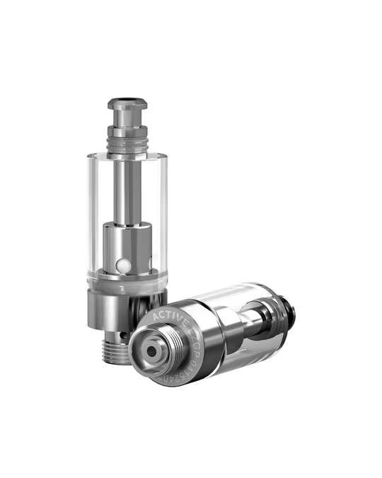 ACTIVE | EZ Clickâ„¢ Glass Plus Vaporizer Cartridge with 2mm Aperture | 0.5mL - EZ Click - 100 Count - 1