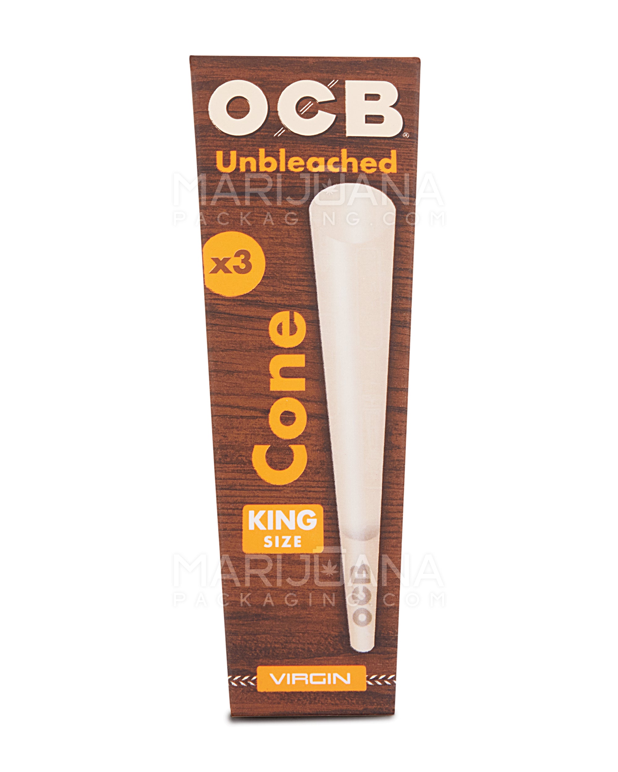 OCB | 'Retail Display' King Size Thin Pre-Rolled Cones | 109mm - Unbleached Paper - 32 Count - 5