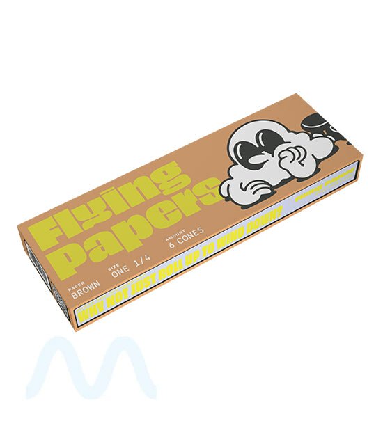 FLYING PAPERS | 'Retail Display' Pre - Rolled Cones | 84mm - Organic Brown Paper - 40 Count - 2