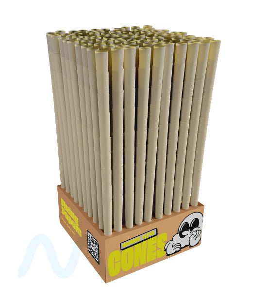 FLYING PAPERS | Classic 1 1/4 Size Pre - Rolled Cones | 84mm - Organic Brown Paper - 1200 Count - 2