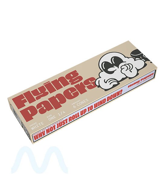 FLYING PAPERS | 'Retail Display' Pre - Rolled Cones | 84mm - Organic White Paper - 40 Count - 2