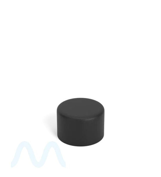 Child Resistant | Smooth Push Down & Turn Plastic PCR Caps for Glass Tube w/ Foam Liner | 20mm - Matte Black - 400 Count - 1