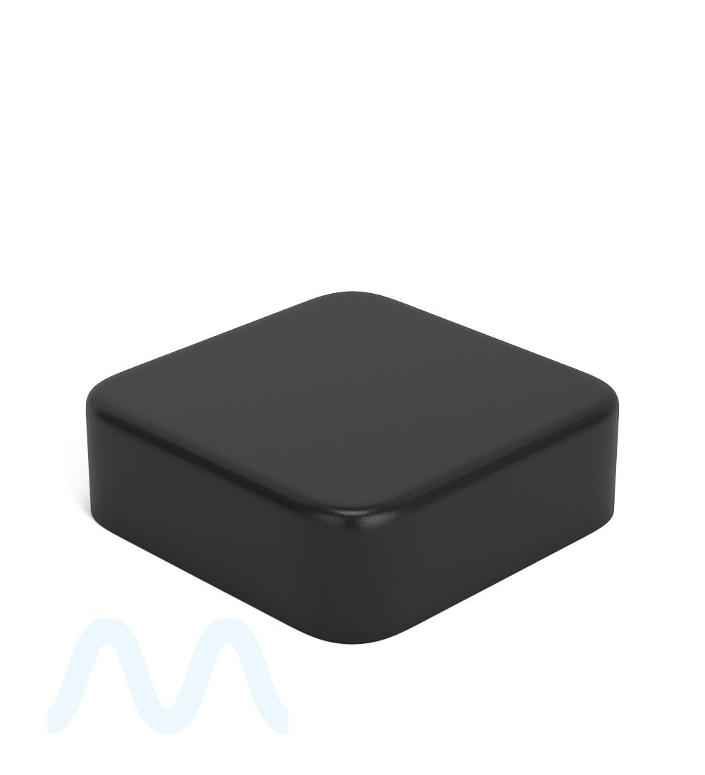 Child Resistant | Square Push Down & Turn Plastic Universal Caps w/ Foam Liner | 50mm - Matte Black - 80 Count - 1