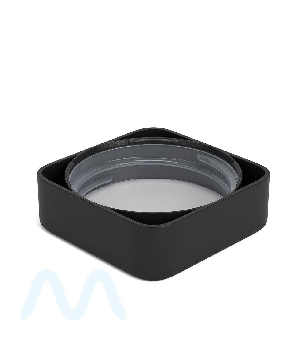 Child Resistant | Square Push Down & Turn Plastic Universal Caps w/ Foam Liner | 50mm - Matte Black - 80 Count - 2