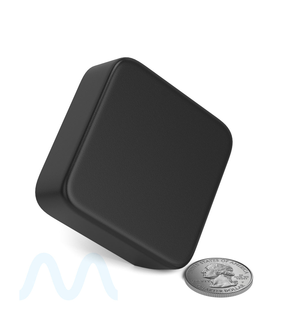 Child Resistant | Square Push Down & Turn Plastic Universal Caps w/ Foam Liner | 50mm - Matte Black - 80 Count - 5