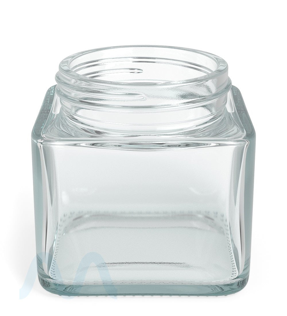 Cube Clear Glass V2 Jars | 50mm - 3oz - 80 Count - 3
