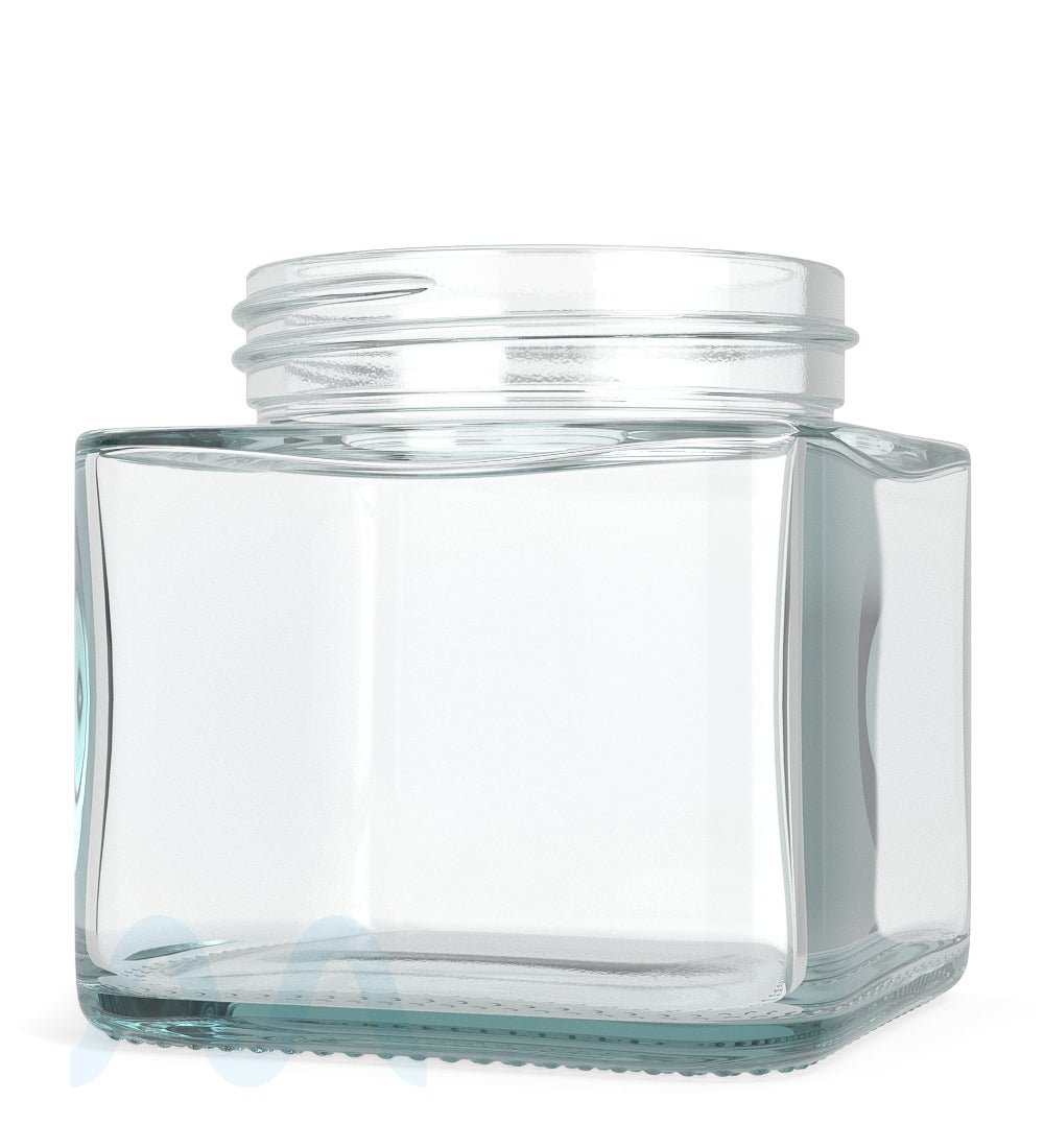 Cube Clear Glass V2 Jars | 50mm - 3oz - 80 Count - 9