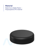 Child Resistant | Round Push Down & Turn Plastic PCR Caps w/ Foam Liner | 53mm - Matte Black - 100 Count