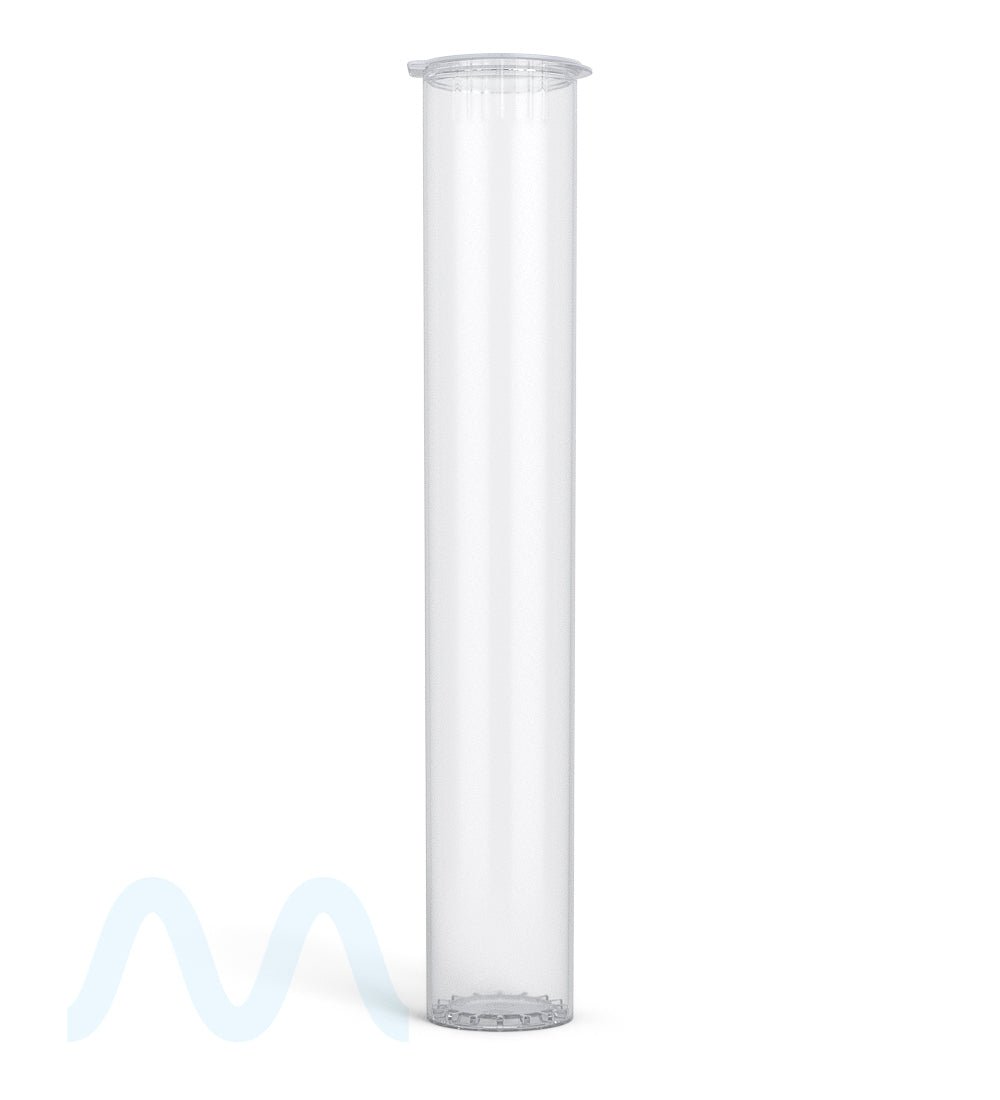 Child Resistant | King Size Pop Top Transparent Plastic USA Pre - Roll Tubes (Open) | 116mm - Clear - 1000 Count - 3