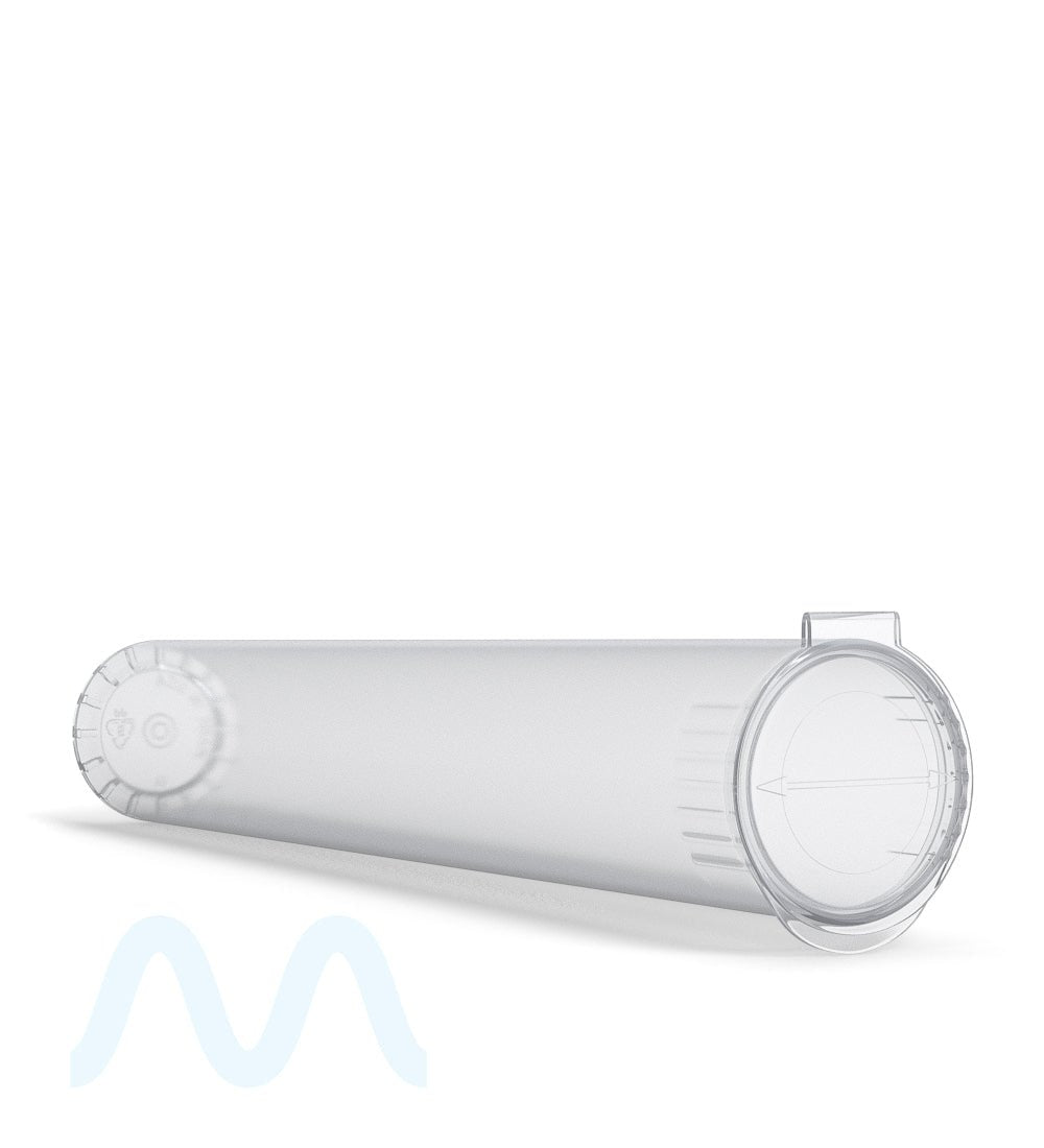 Child Resistant | King Size Pop Top Transparent Plastic USA Pre - Roll Tubes (Open) | 116mm - Clear - 1000 Count - 5