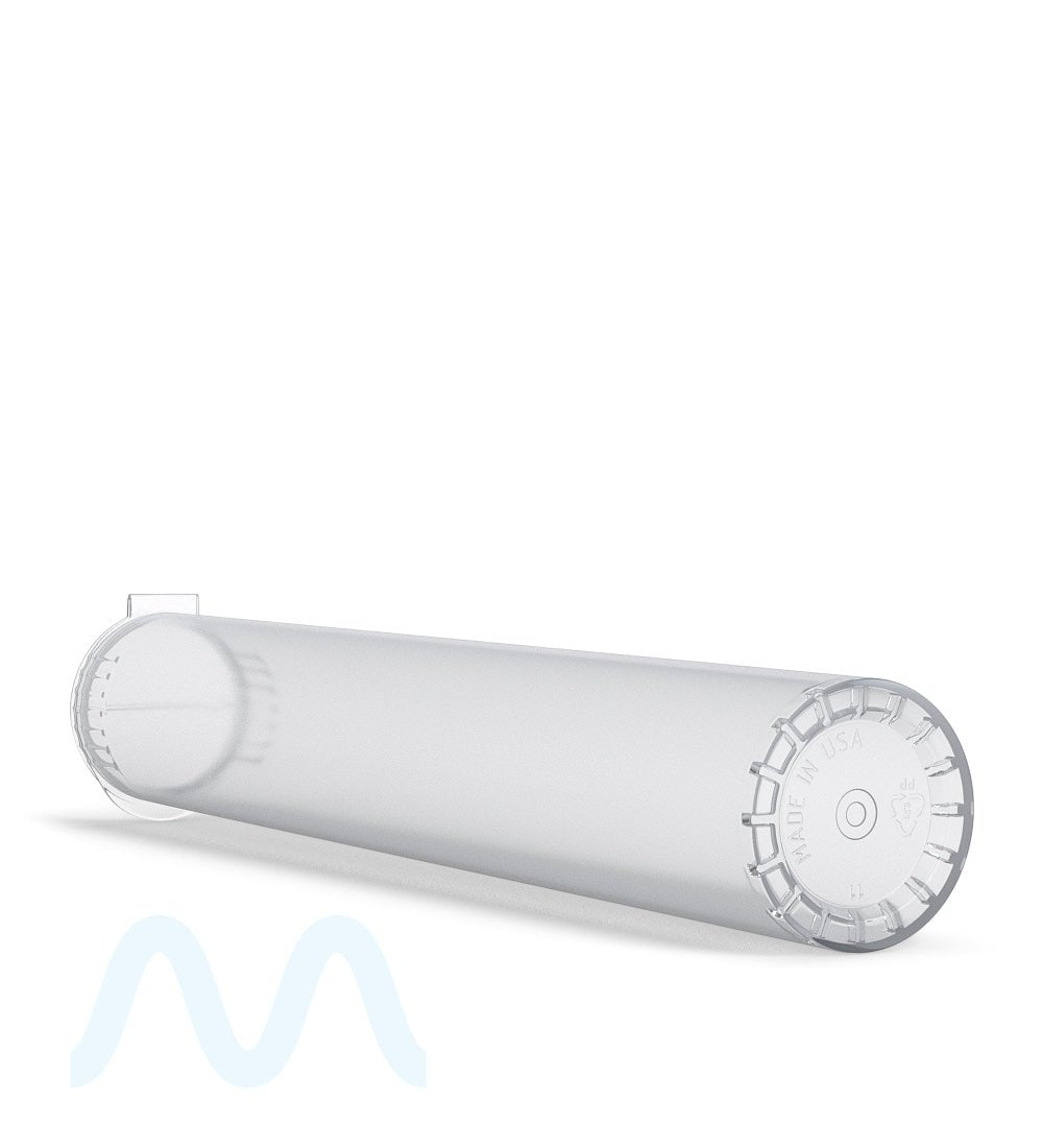 Child Resistant | King Size Pop Top Transparent Plastic USA Pre - Roll Tubes (Open) | 116mm - Clear - 1000 Count - 6