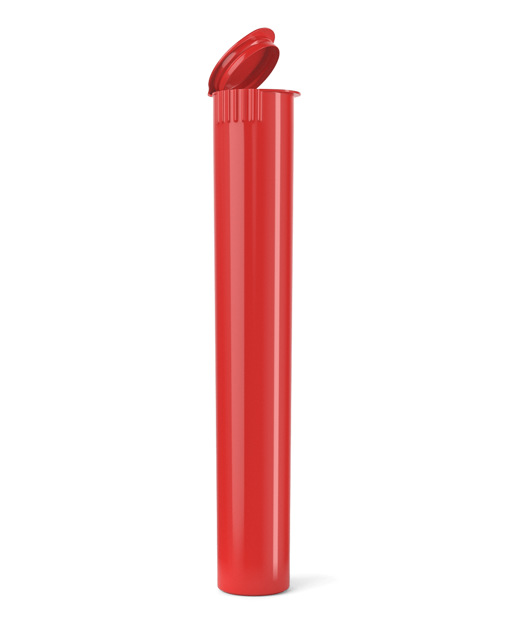 Child Resistant | King Size Pop Top Opaque Plastic Pre - Roll Tubes | 116mm - Red - 1000 Count - 1