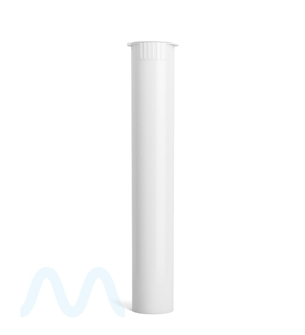 Child Resistant | King Size Pop Top Opaque Plastic USA Pre - Roll Tubes (Open) | 116mm - White - 1000 Count - 2