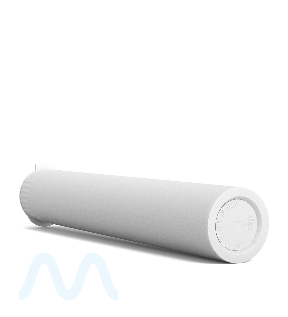 Child Resistant | King Size Pop Top Opaque Plastic USA Pre - Roll Tubes (Open) | 116mm - White - 1000 Count - 5