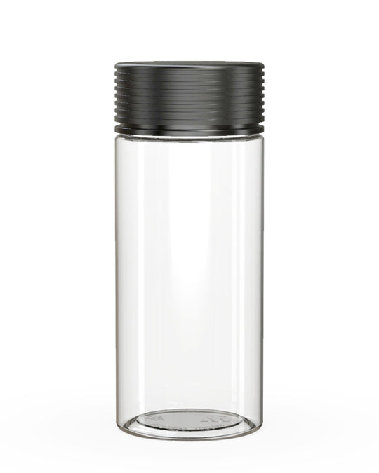 CHUBBY GORILLA | Child Resistant Clear Plastic Spiral Jar w/ Black Cap | 55mm - 8oz - 200 Count