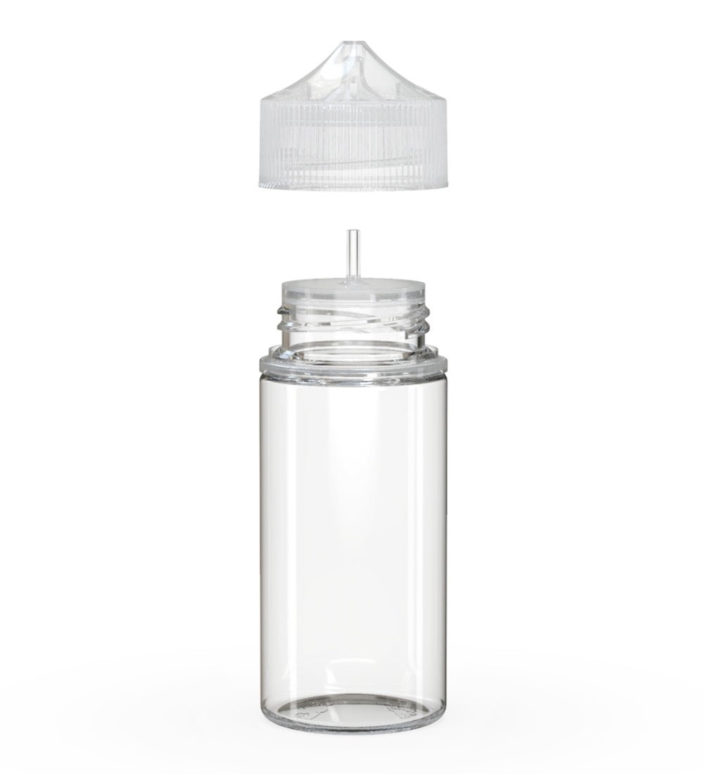 CHUBBY GORILLA | Child Resistant Unicorn V3 PET Dropper Bottles w/ Clear Lid | 100mL - Clear - 400 Count - 2