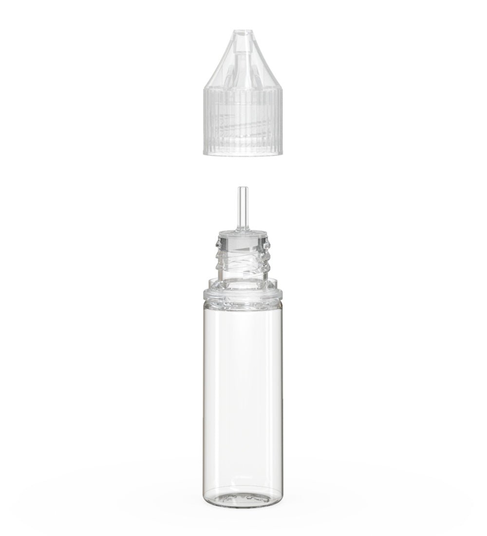 CHUBBY GORILLA | Child Resistant Unicorn V3 PET Dropper Bottles w/ Clear Lid | 16.5mL - Clear - 1000 Count - 2