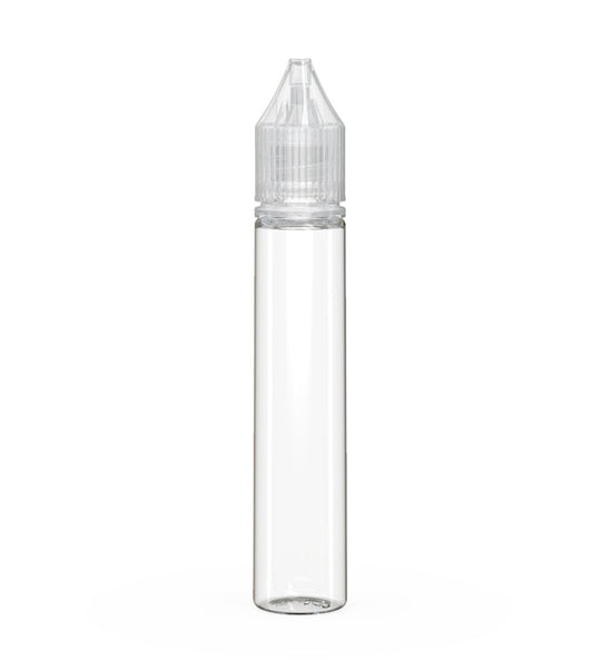 CHUBBY GORILLA | Child Resistant Unicorn V3 PET Dropper Bottles w/ Clear Lid | 30mL - Clear - 1000 Count - 1