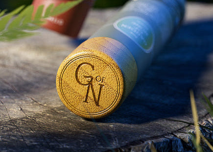 Cylindrical paper tube with an embossed logo and eco-friendly design, ideal for stylish and sustainable storage.