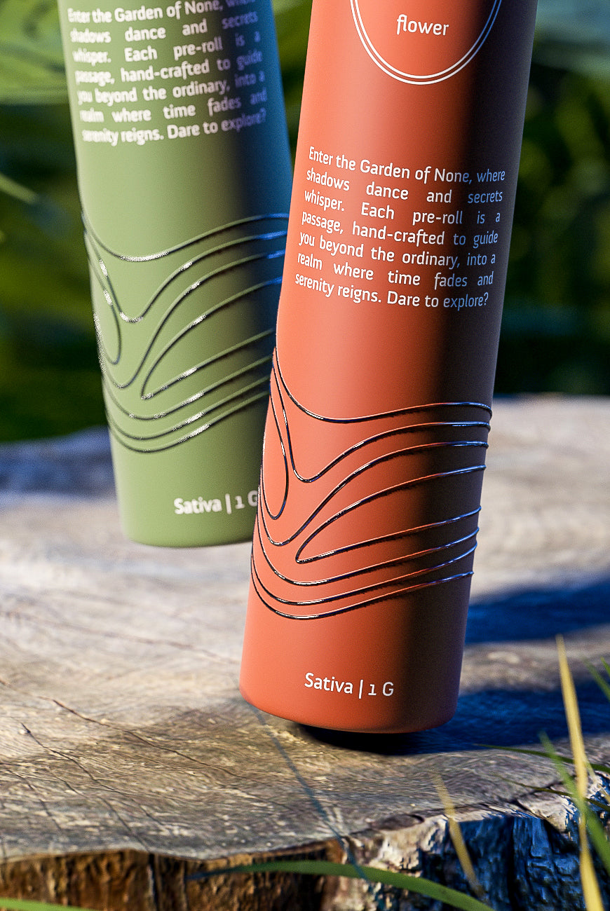 Tall cylindrical cardboard tubes with printed labels, designed for sustainable and stylish product packaging.