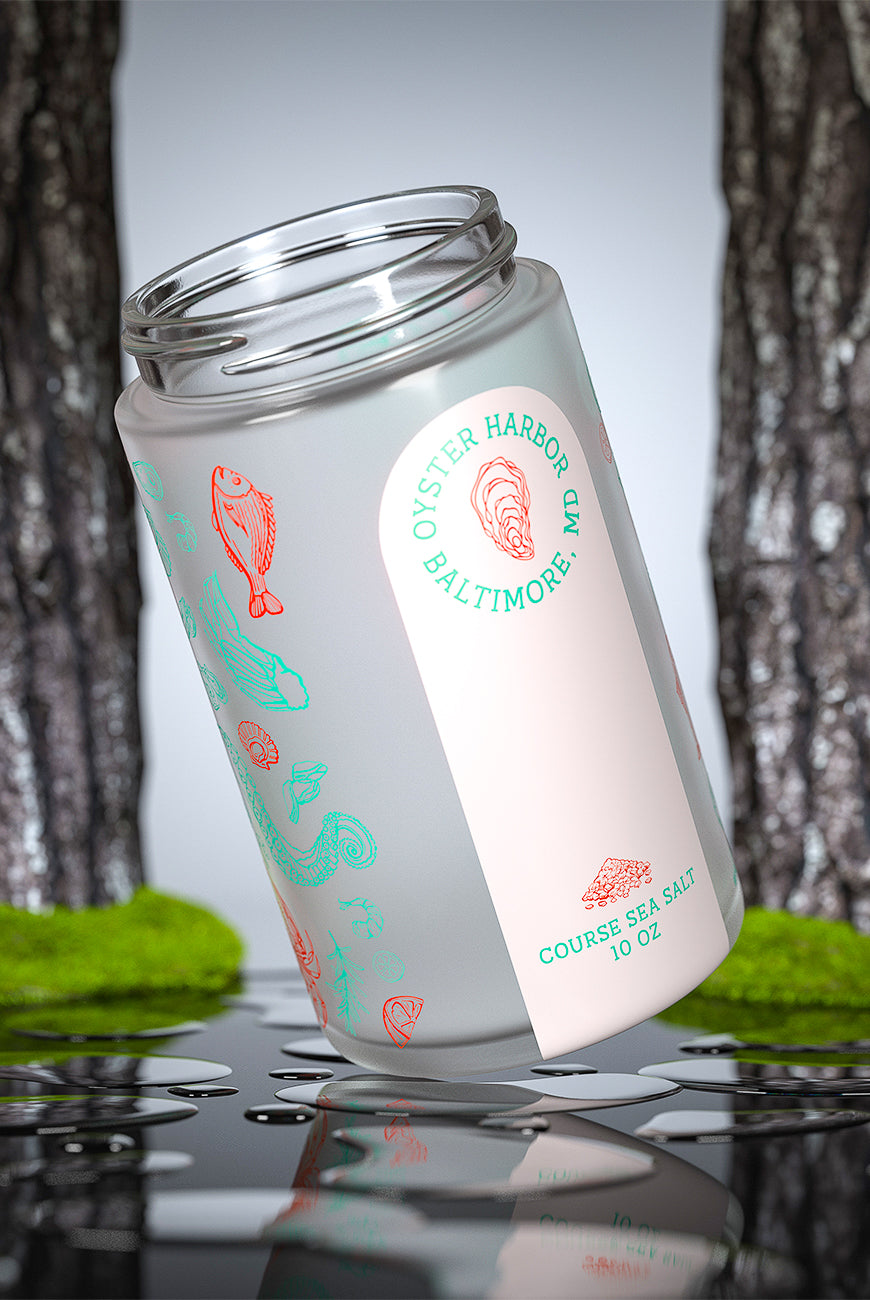 Tall aluminum beverage can with a minimalistic label design, featuring a matte finish and durable construction.