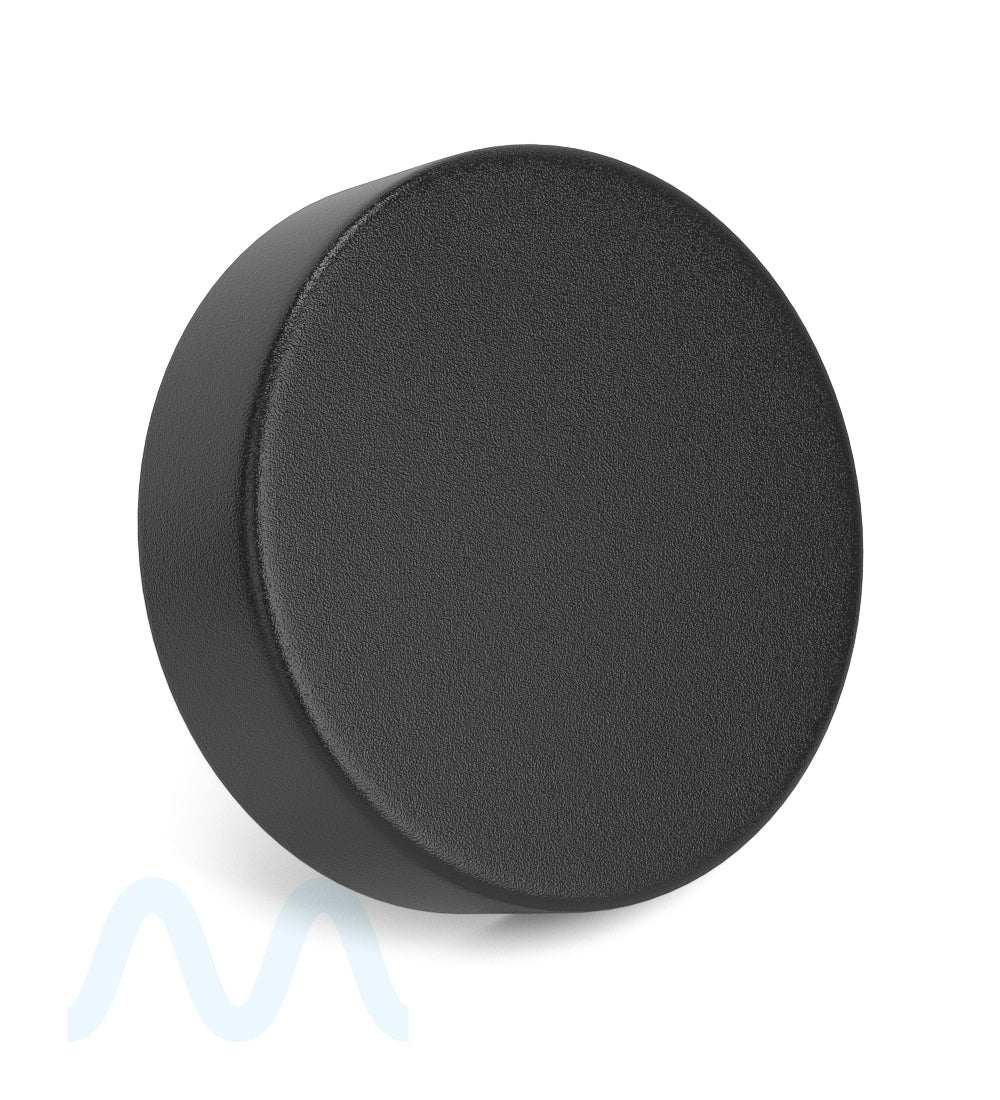 Child Resistant | Smooth Push Down & Turn Plastic PCR Caps w/ Foam Liner | 50mm - Matte Black - 100 Count - 2
