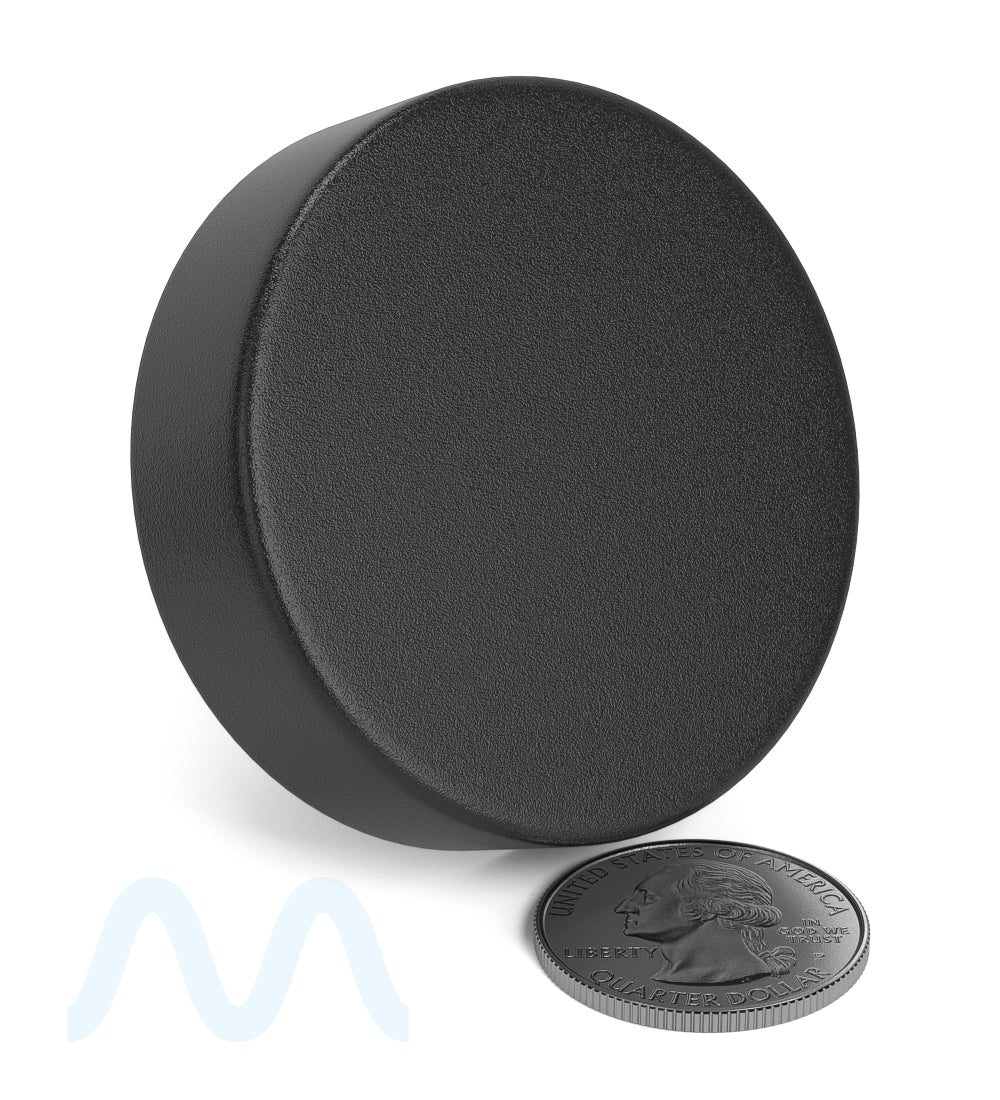 Child Resistant | Smooth Push Down & Turn Plastic PCR Caps w/ Foam Liner | 50mm - Matte Black - 100 Count - 6