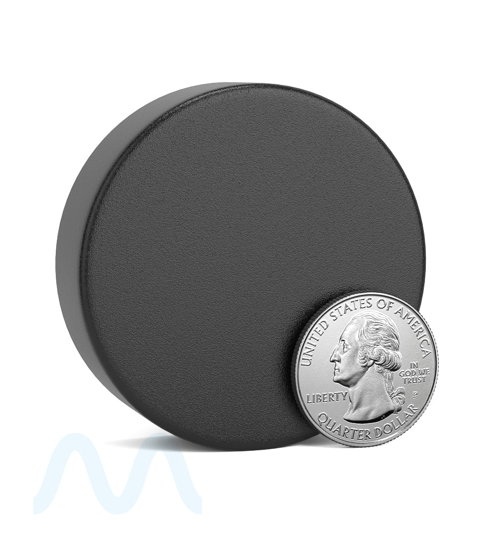 Child Resistant | Smooth Push Down & Turn Plastic PCR Caps w/ Foam Liner | 50mm - Matte Black - 100 Count - 7