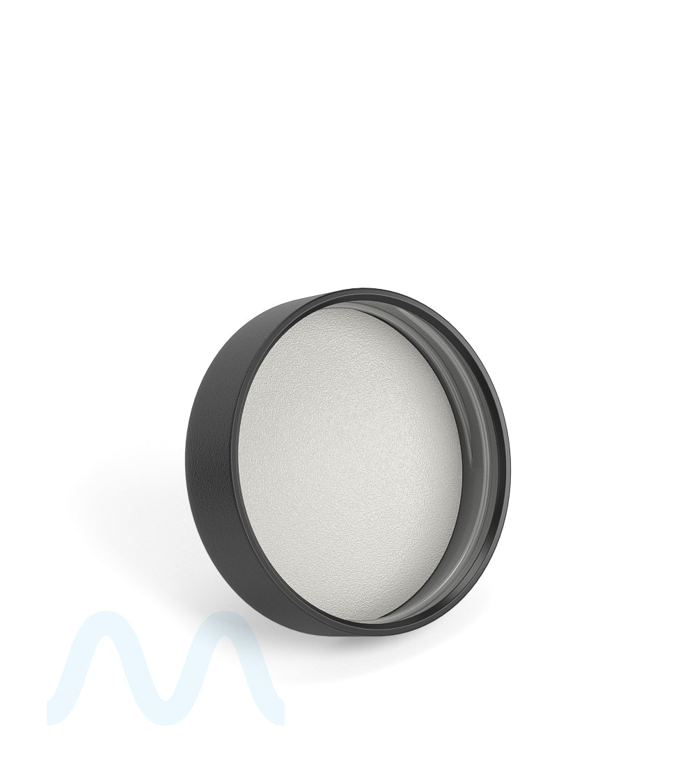 Child Resistant | Smooth Push Down & Turn Plastic PCR Caps w/ Pressure Sensitive Inliners | 50mm - Matte Black - 100 Count - 4