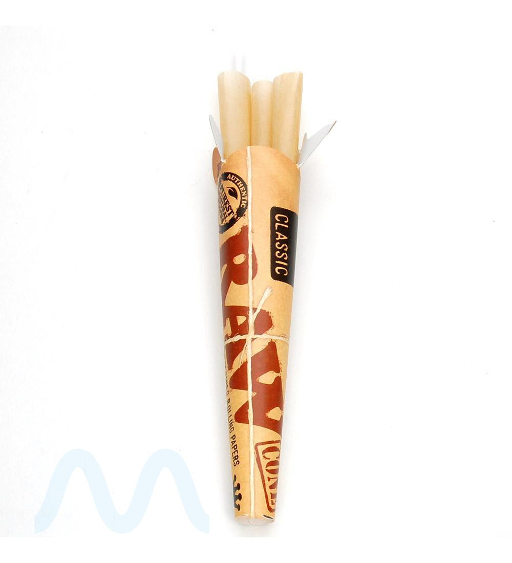 RAW | 'Retail Display' Classic King Size Pre - Rolled Cones | 109mm - Hemp Paper - 96 Count - 3