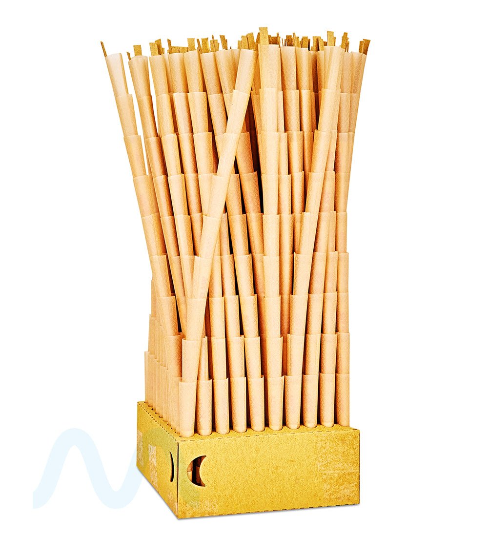 RAW | Classic 1 1/4 Size Pre - Rolled Cones | 84mm - Unbleached Paper - 900 Count - 2