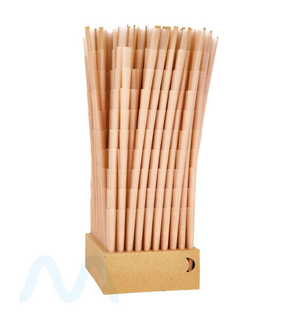 RAW | Black Classic King Size Pre - Rolled Cones | 109mm - Unbleached Paper - 1400 Count - 2