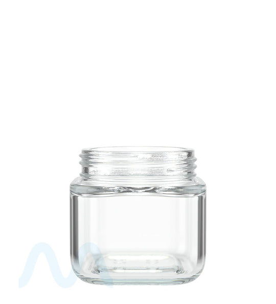 POLLEN GEAR | SoftSquare Clear Glass Jar | 46mm - 3.75oz - 72 Count - 2