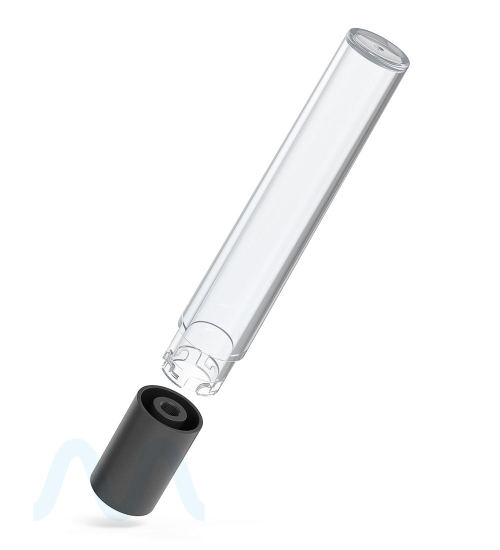 POLLEN GEAR | Five10 Child Resistant Push Down & Turn Wide Long Universal Plastic Caps for Vape Tube | 155mm - Clear - 700 Count - 7