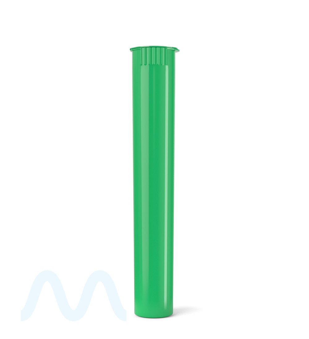 Child Resistant | King Size Pop Top Opaque Plastic Pre - Roll Tubes | 116mm - Green - 1000 Count - 2