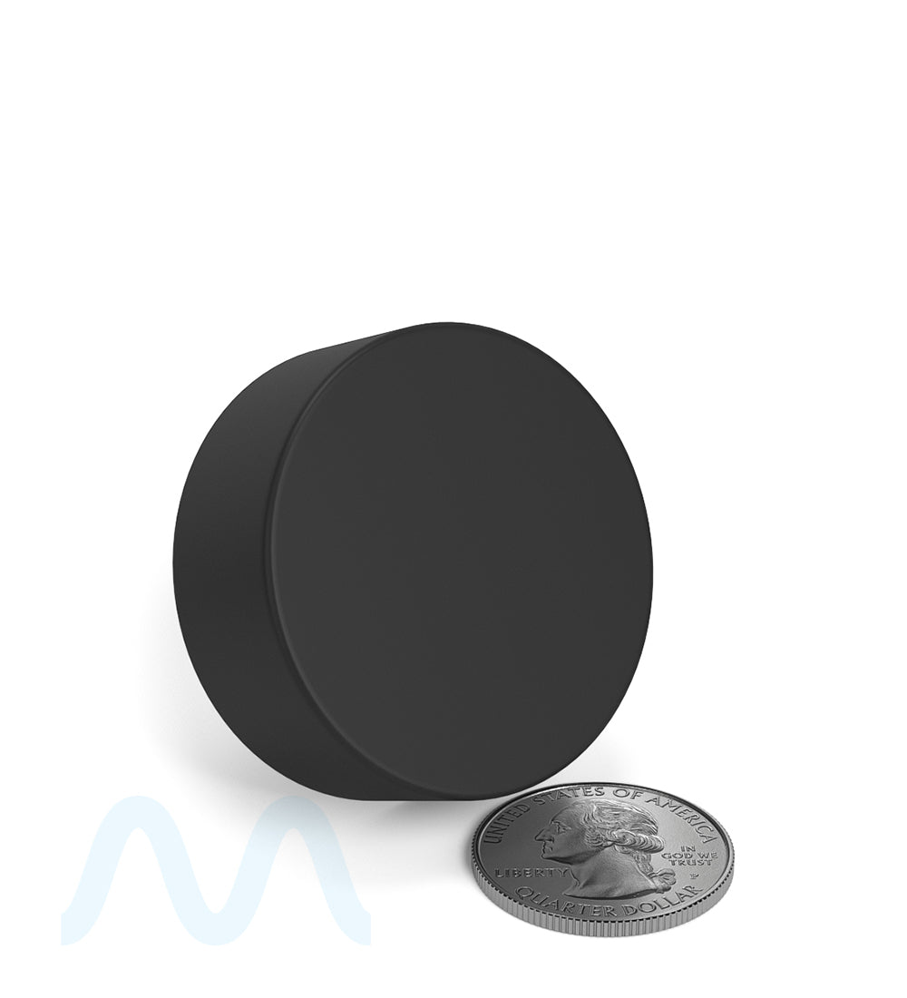 Child Resistant | Smooth Push Down & Turn Plastic PCR Caps w/ Foil Liner | 38mm - Matte Black - 320 Count - 5
