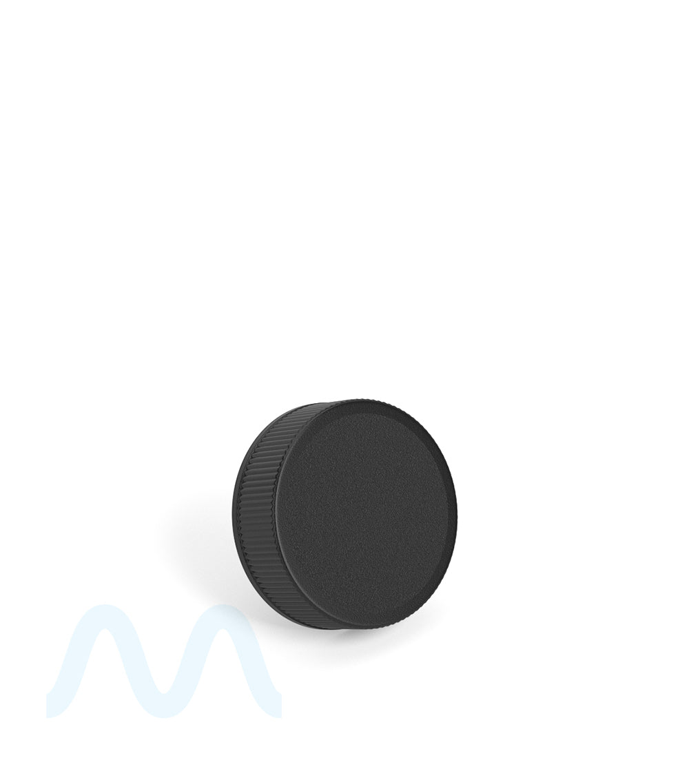 Ribbed Screw Top Plastic Caps w/ Foam Liner | 28mm - Matte Black - 250 Count - 3