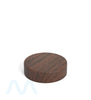 Child Resistant | Smooth Flat Push Down & Turn Plastic PCR Caps w/ Foam Liner | 50mm - Red Wood - 100 Count