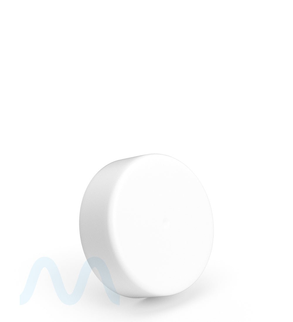 Child Resistant | Smooth Push Down & Turn Plastic No Text Caps w/ Foil Liner | 38mm - Matte White - 320 Count - 3