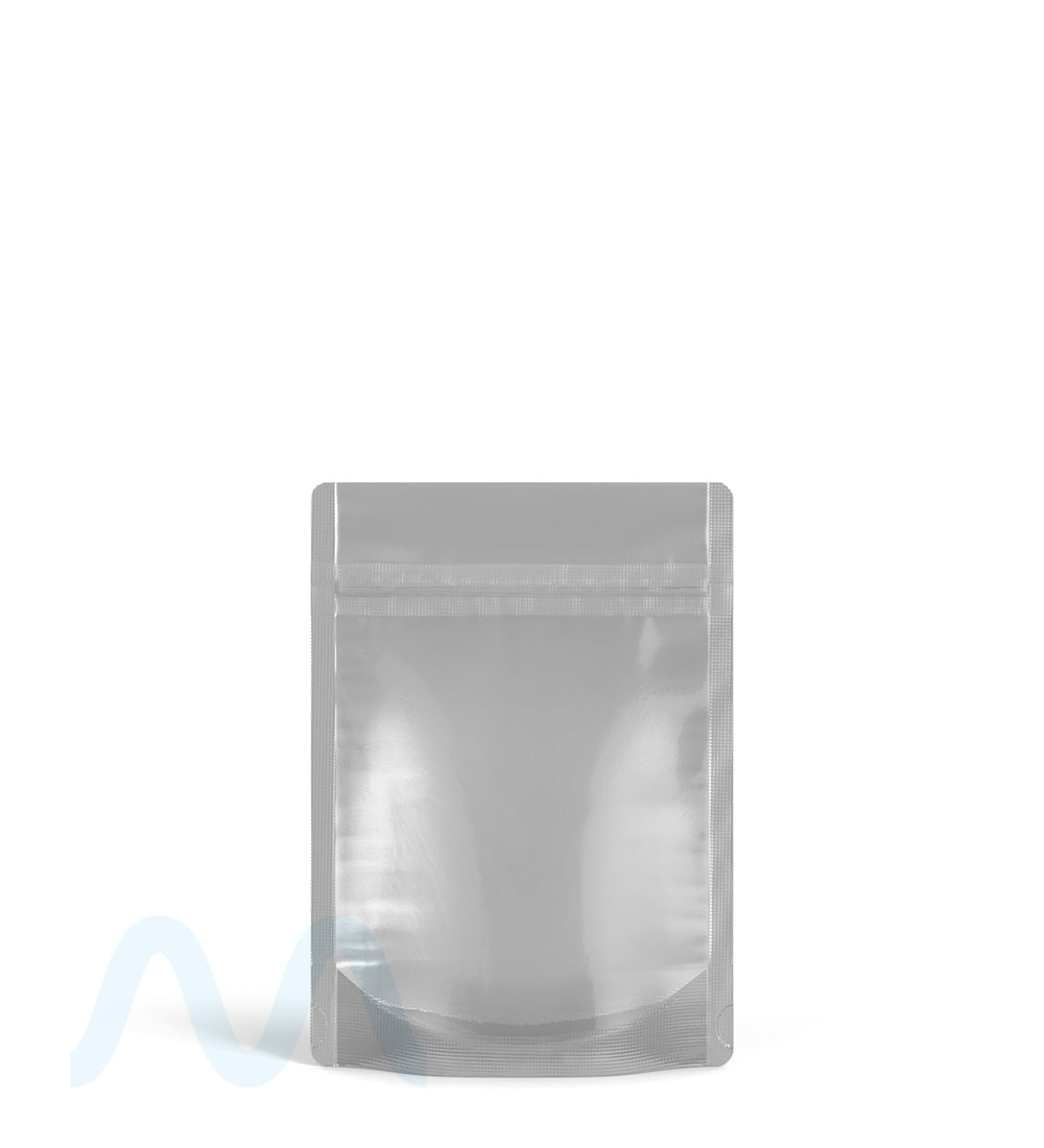 Tamper Evident | Glossy Black Vista PCR Mylar Bags (No Tear Notch) | 3.62in x 5in - 3.5g - 1000 Count - 2