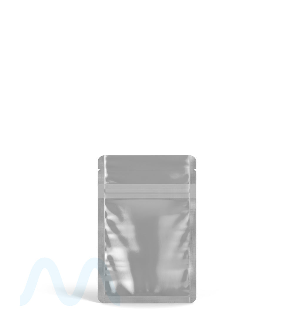 Tamper Evident | Glossy Black Vista PCR Mylar Bags (Tear Notch) | 3in x 4.5in - 1g - 1000 Count - 2