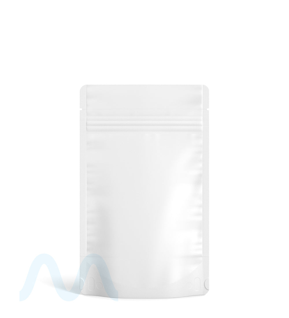 Tamper Evident | Matte White PCR Mylar Bag (Tear Notch) | 4in x 6.5in - 7g - 1000 Count - 3