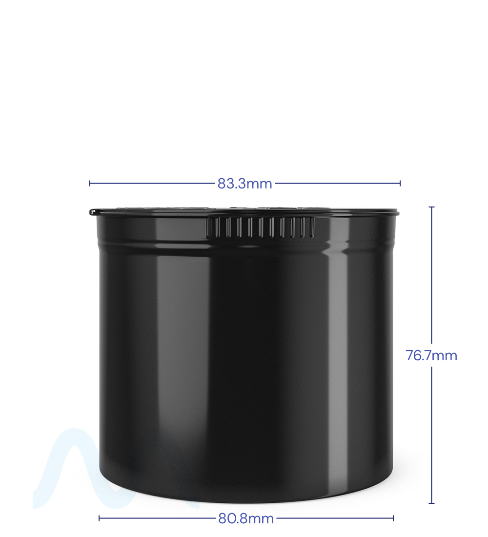 Child Resistant | Opaque Black Pop Top PCR Bottles | 90dr - 28g - 64 Count - 5