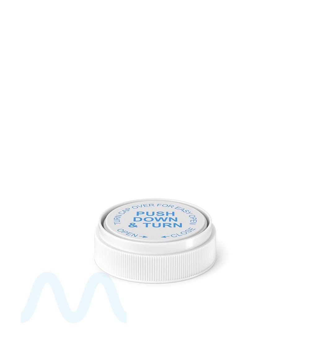 Child Resistant | Opaque White Reversible PCR Cap Vials | 40dr - 10g - 150 Count - 10