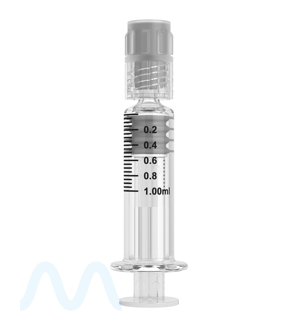 Luer Lock | Glass Dab Applicator Syringes | 1mL - 0.25mL Increments - 100 Count - 5