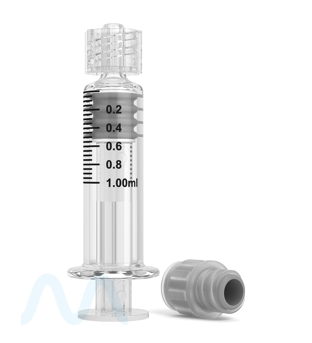 Luer Lock | Glass Dab Applicator Syringes | 1mL - 0.25mL Increments - 100 Count - 7