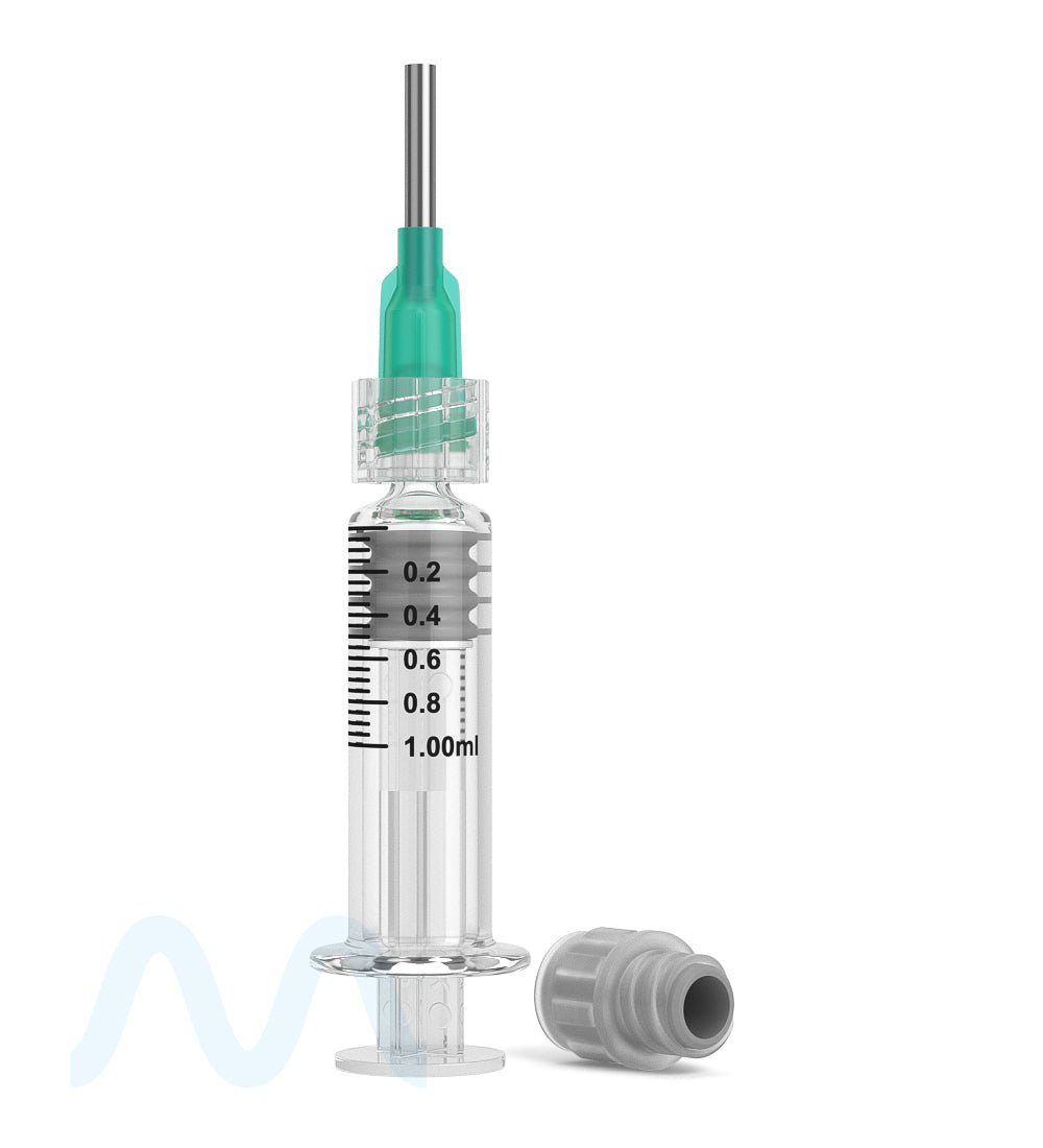 Luer Lock | Glass Dab Applicator Syringes | 1mL - 0.25mL Increments - 100 Count - 8
