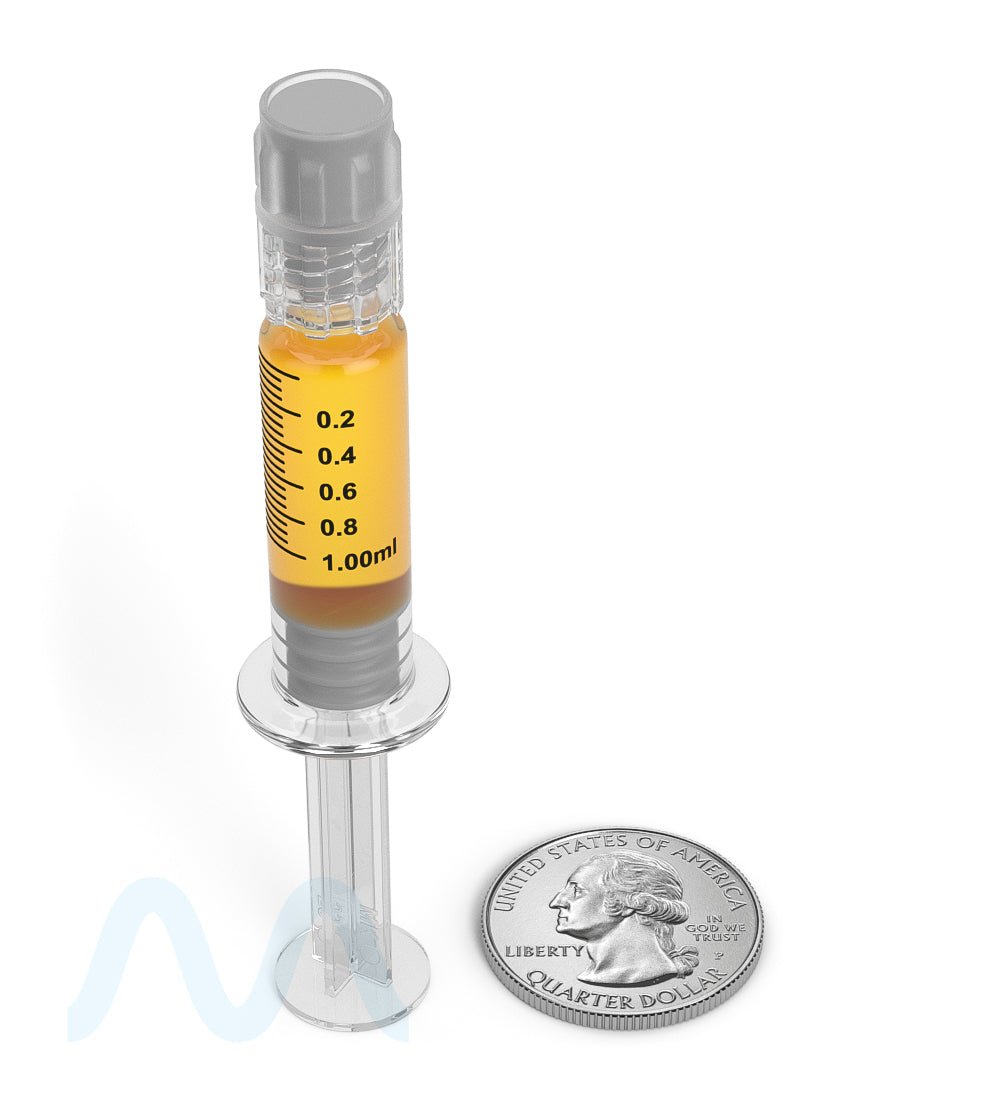 Luer Lock | Glass Dab Applicator Syringes | 1mL - 0.25mL Increments - 100 Count - 14