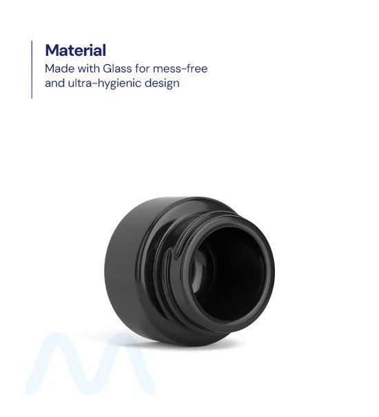 Child Resistant | Glossy Black Glass Concentrate Containers w/ Cap | 29mm - 5mL - 504 Count - 5