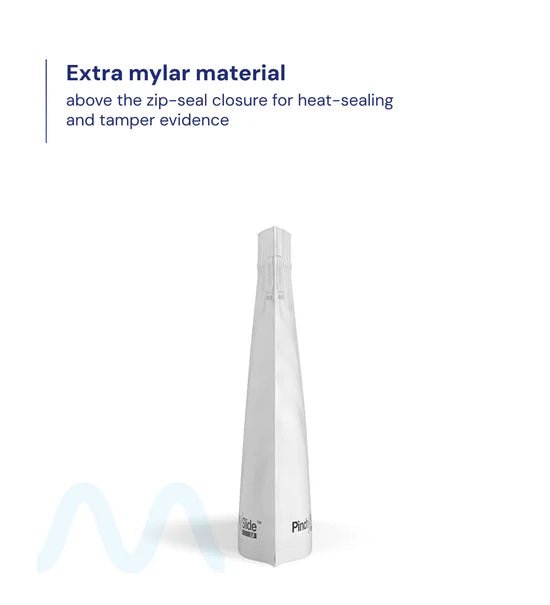 Child Resistant & Tamper Evident | Pinch N Slide 3.0 Matte White Mylar Exit Bags | 12in x 9in - 56g - 250 Count - 4